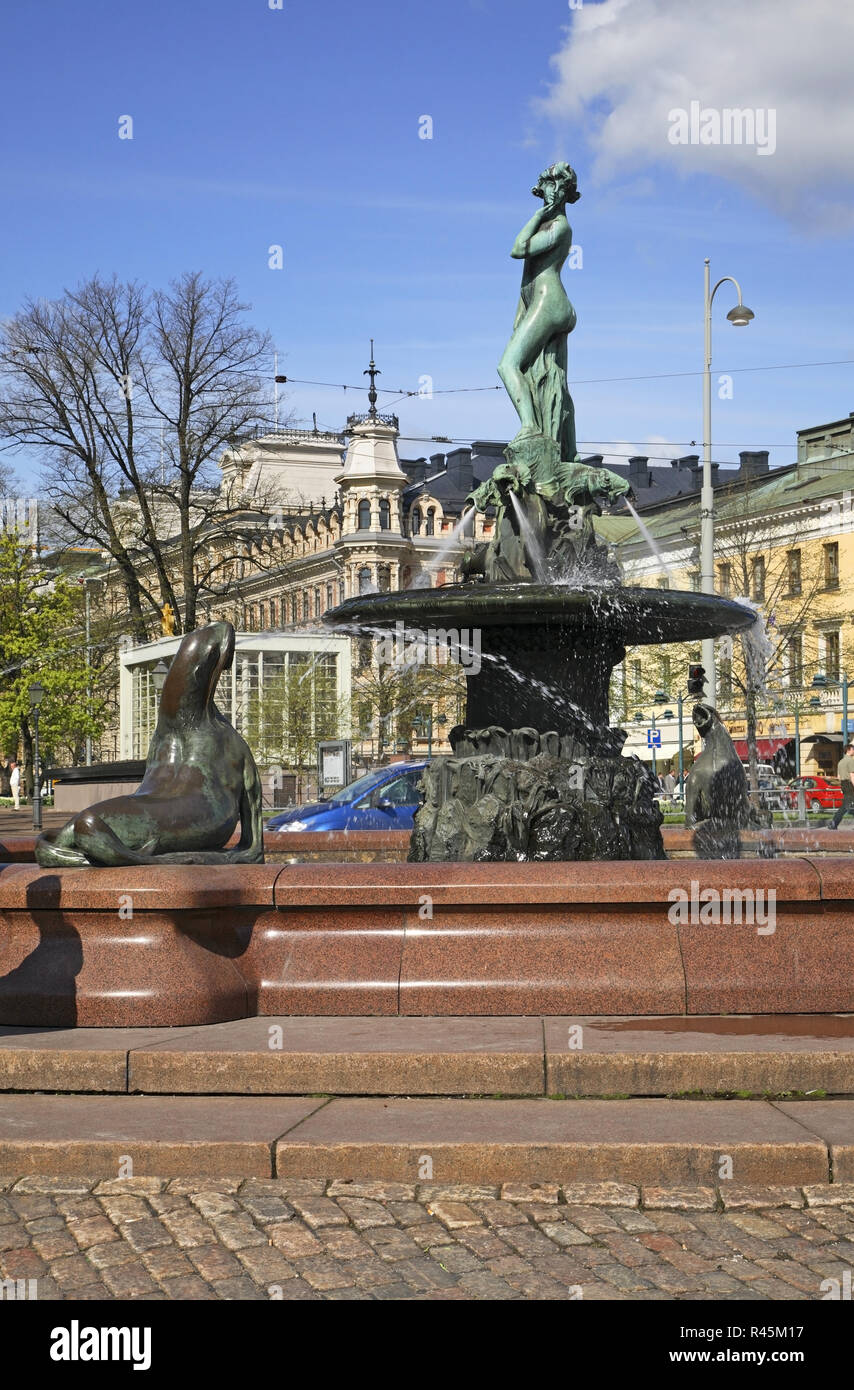 Havis Amanda Brunnen in Helsinki. Finnland Stockfoto