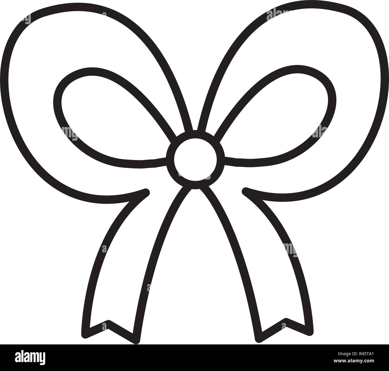 Zierschleife Symbol auf weißem Hintergrund, Vector Illustration Stock Vektor