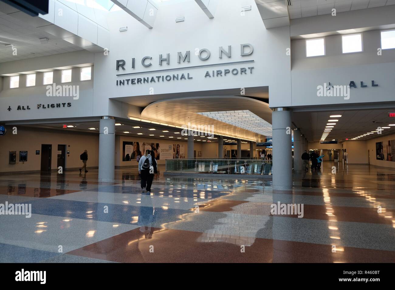 Innenansicht des Richmond International Airport in Richmond, Virginia, USA. Stockfoto