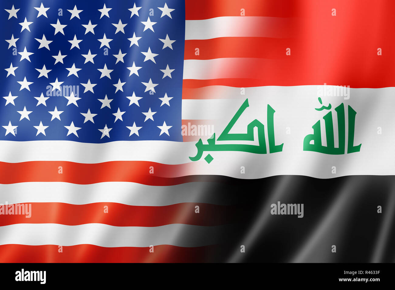 USA und Irak Flagge Stockfotografie - Alamy