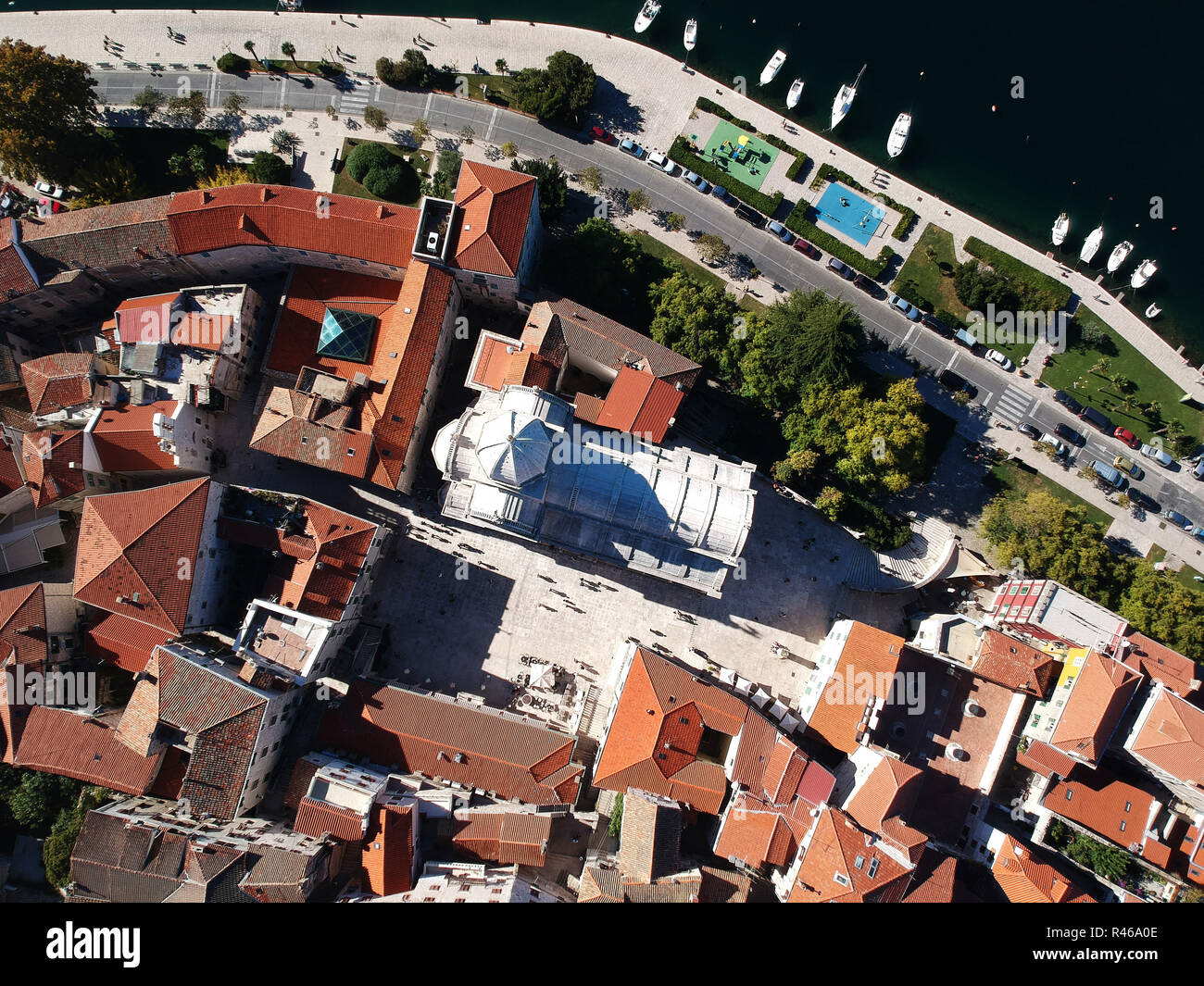 St. James Chatedral Sibenik/Kroatien von oben Stockfoto