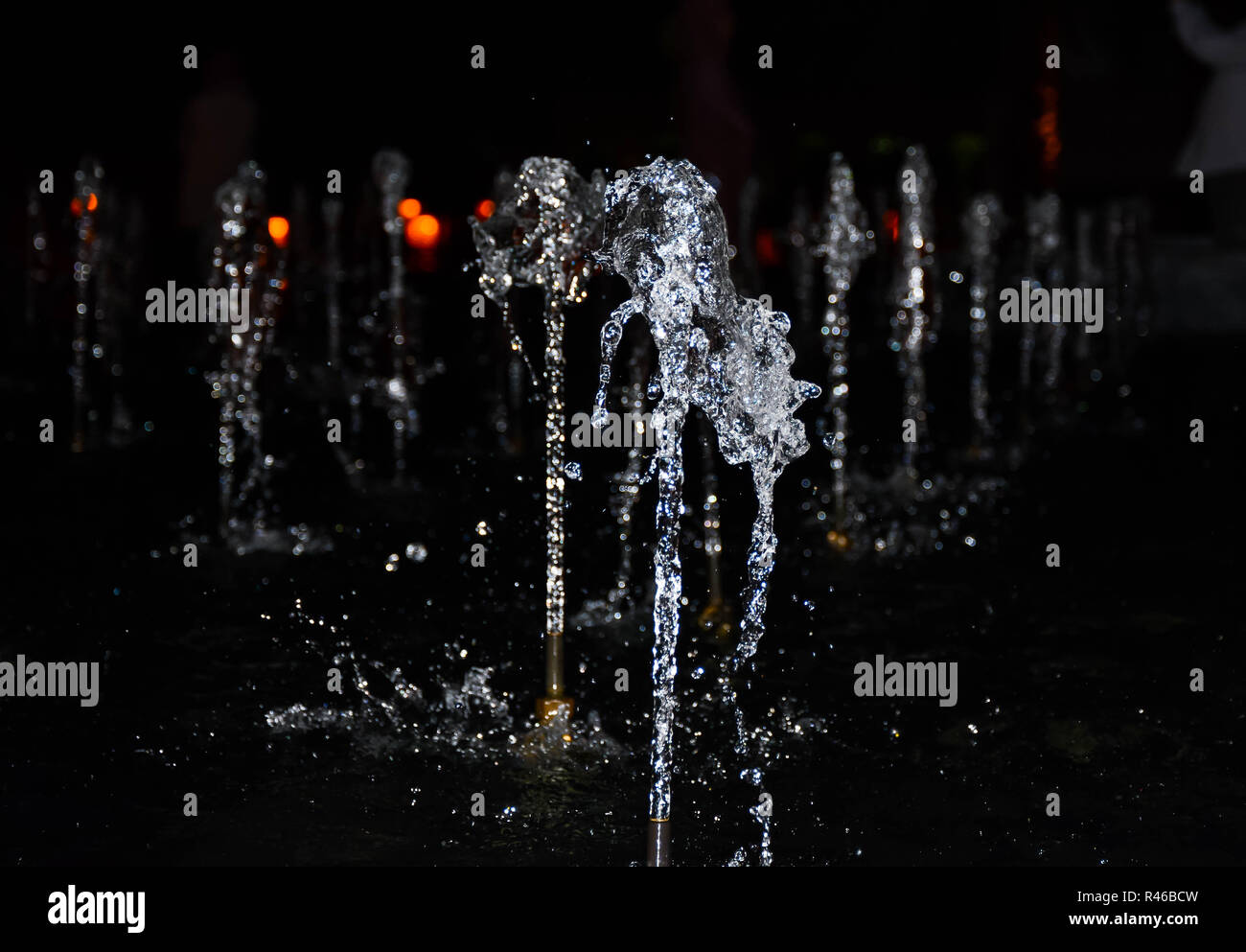 Wasser Brunnen in Slow Motion Stockfoto