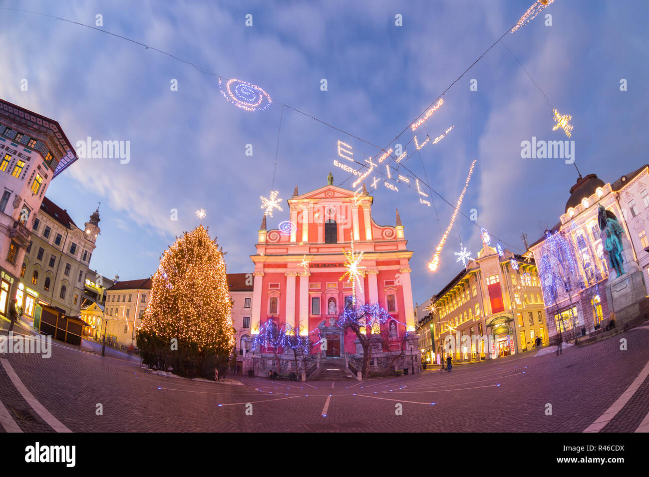 Preseren&#39 s Square, Ljubljana, Slowenien, Europa. Stockfoto