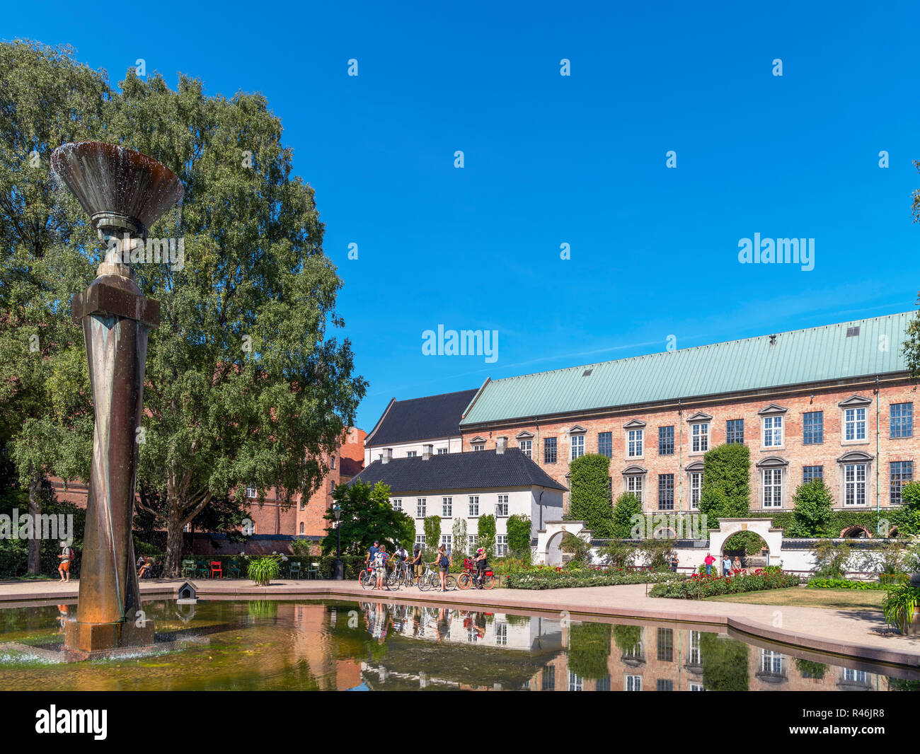 Garten der Königlichen Bibliothek (Det Kongelige Biblioteks haben), Slotsholmen, Kopenhagen, Seeland, Dänemark Stockfoto