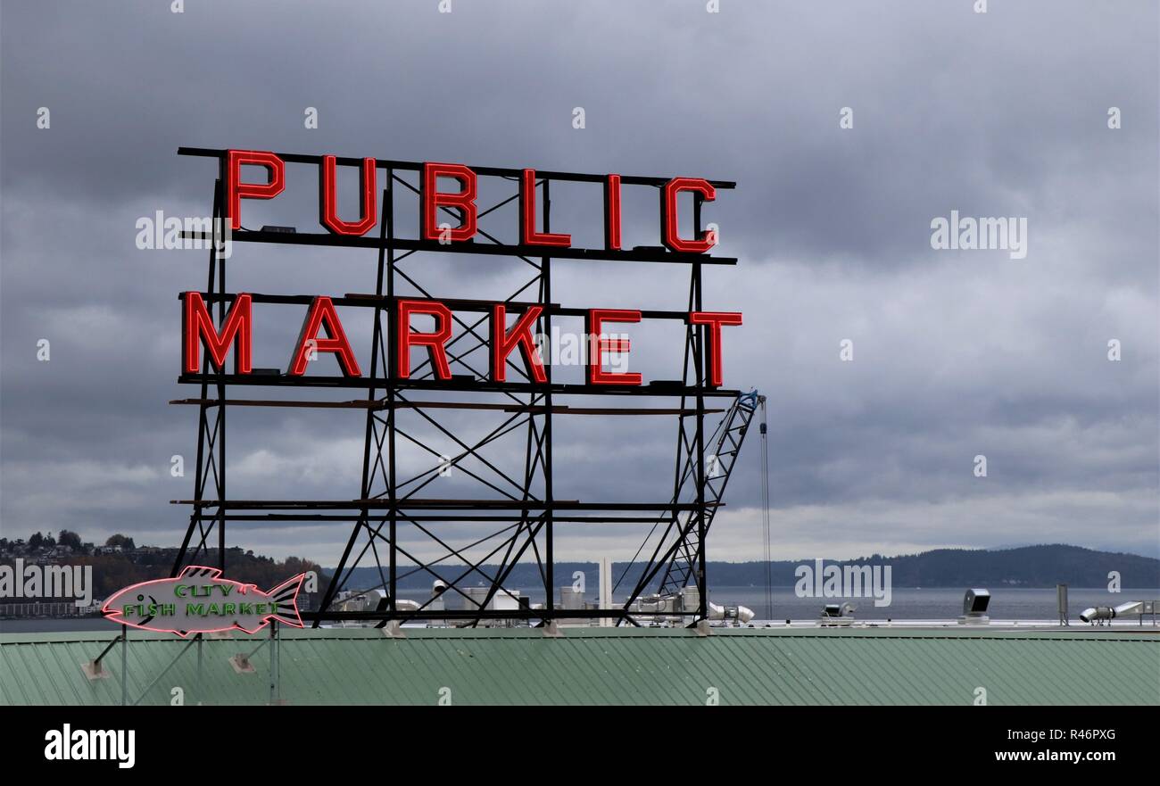 Pikes Place Seattle Stockfoto