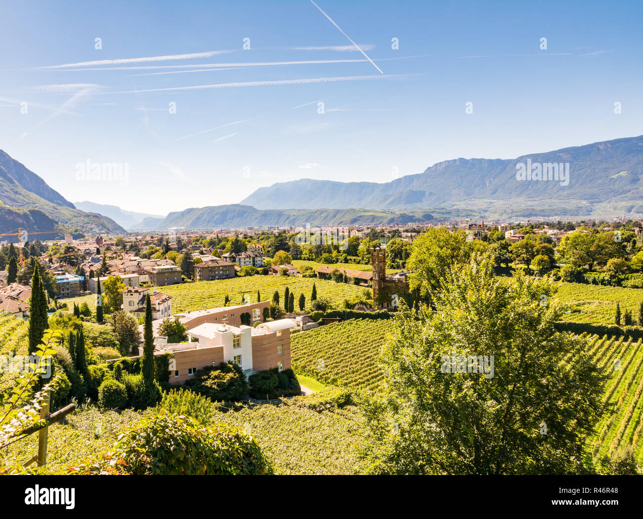 Blick über Bozen Stockfoto