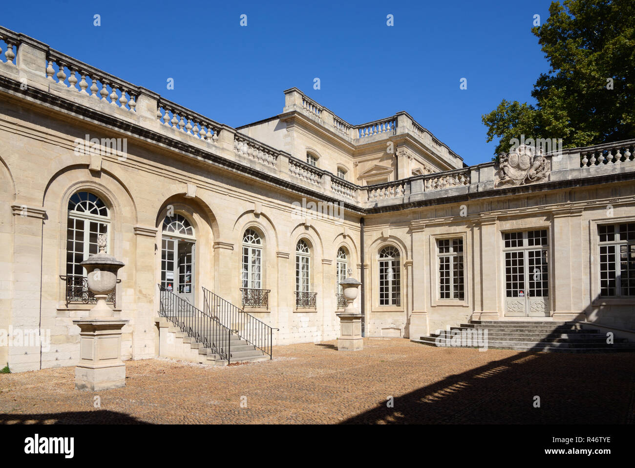 Innenhof des Calvet Museum oder Musée Calvet in der c 18 Hôtel de Villeneuve-Martignan Mansion Avignon Provence Frankreich Stockfoto
