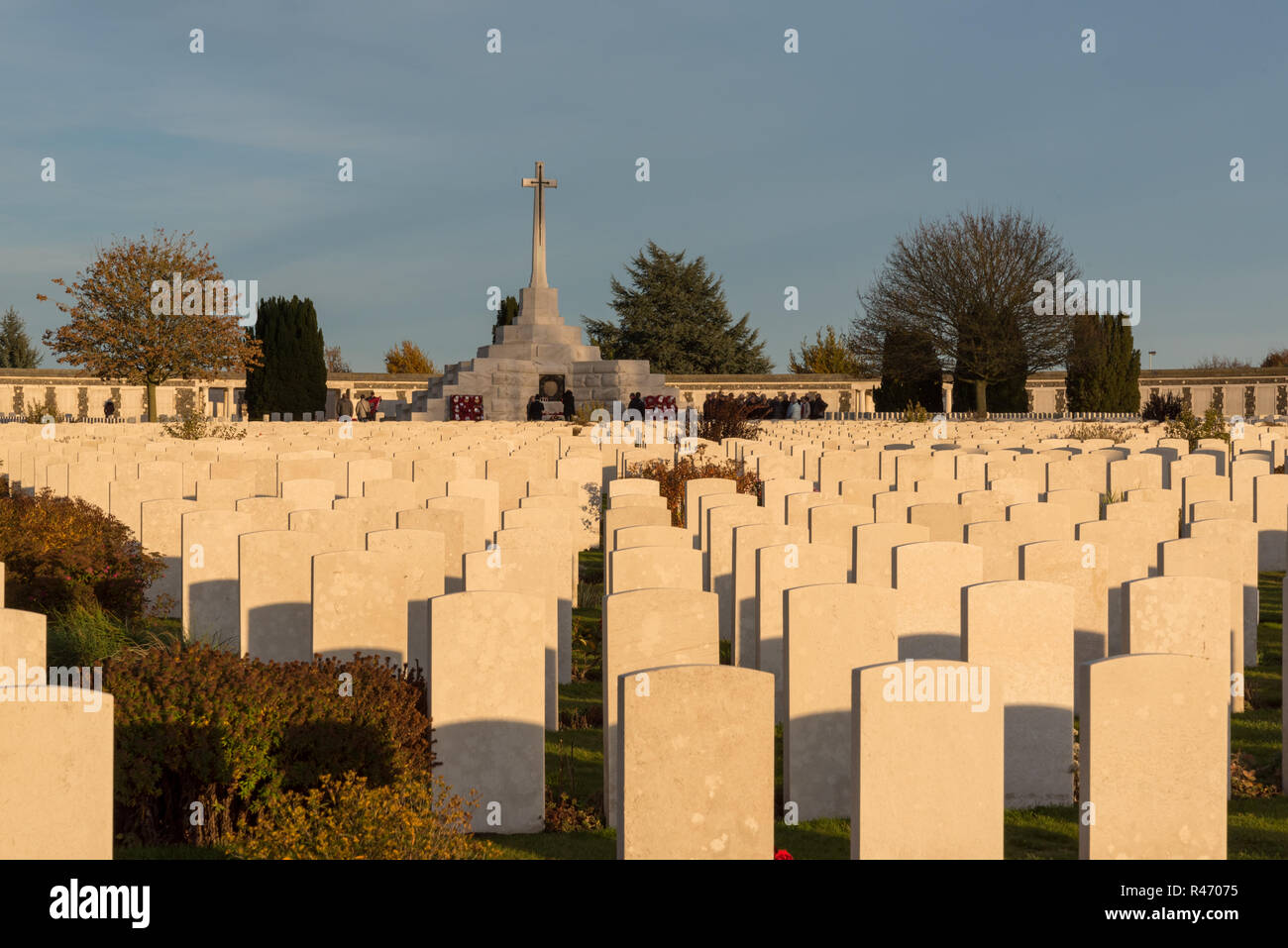 Tyne Cot britischen Soldatenfriedhof in der Nähe von Ypern Stockfoto