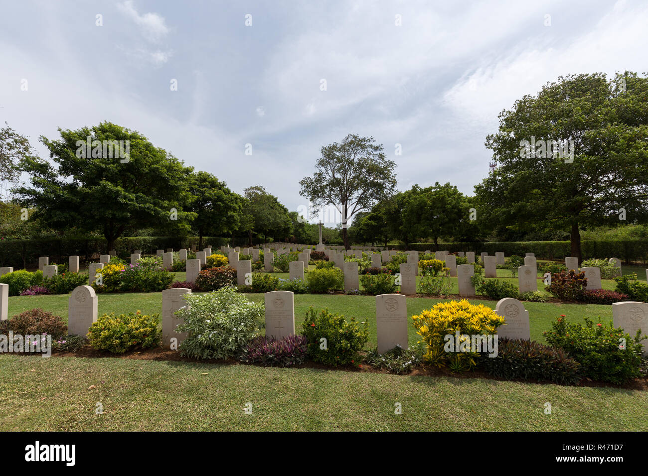 Soldatenfriedhof in Trincomalee, Sri Lanka Stockfoto