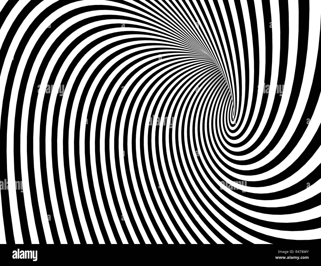 Abstract spiral circle Schwarz und Weiß Stockfoto