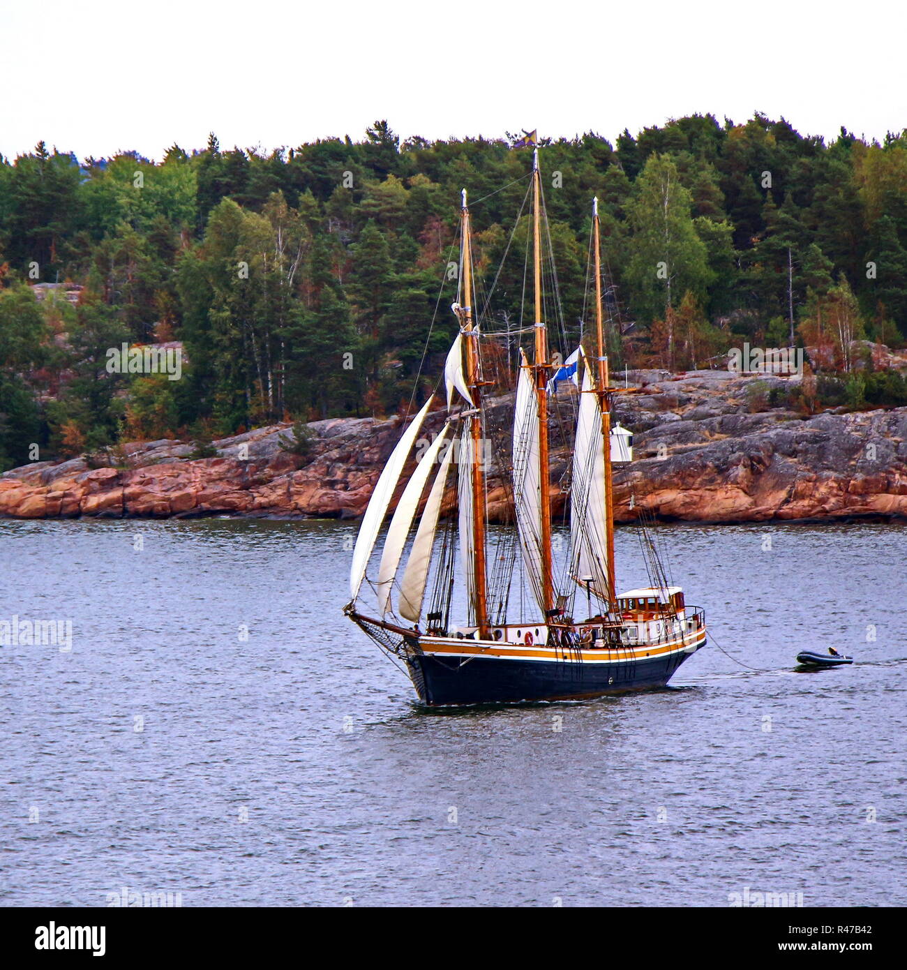Segelschiff. Foto im Vintage bild Stil Stockfoto