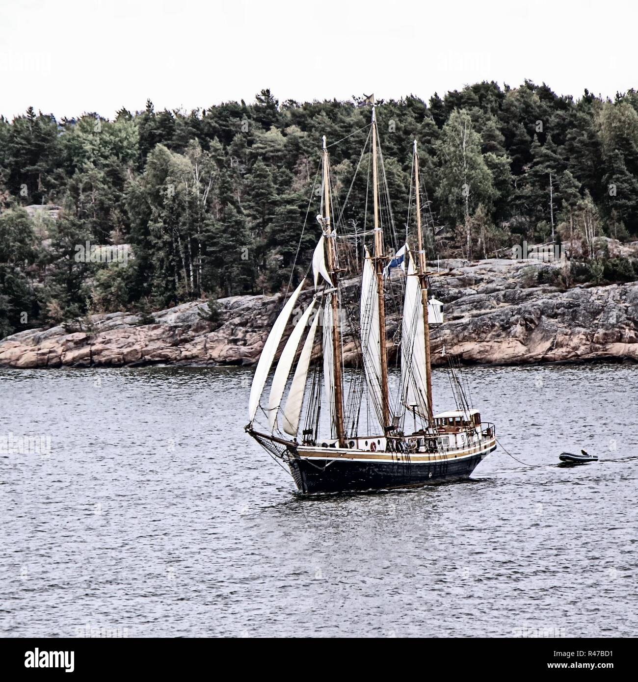 Segelschiff. Foto im Vintage bild Stil Stockfoto