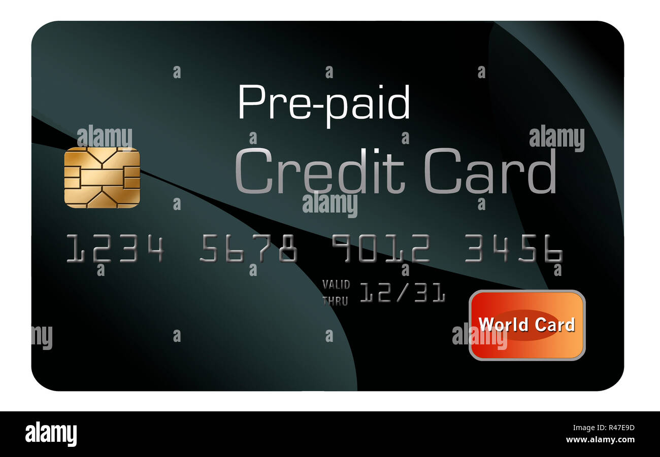 Hier ist eine Pre-paid Kreditkarte Credit Score zu verbessern. Stockfoto