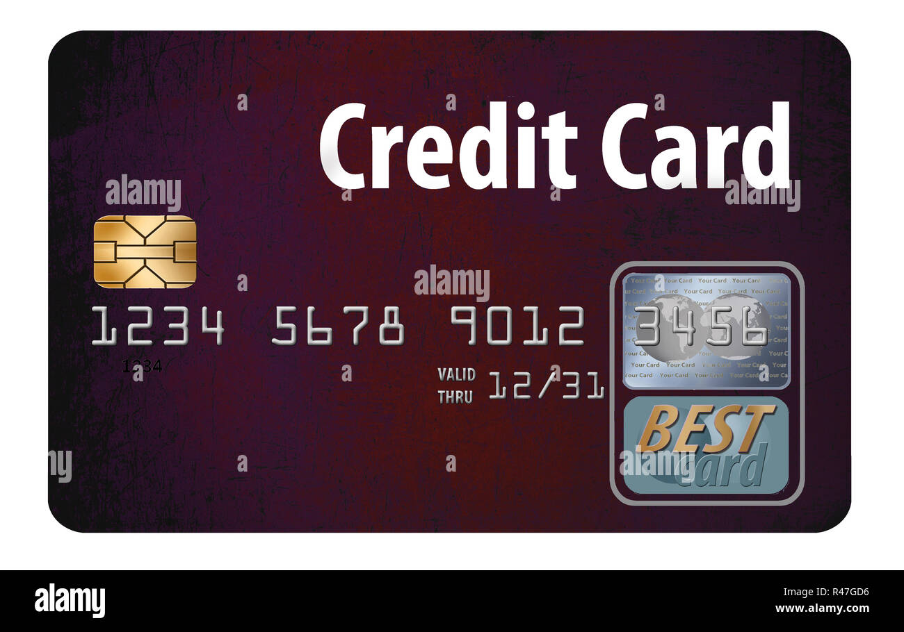 Hier ist eine Scheinkreditkarte oder Debitkarte Stockfoto