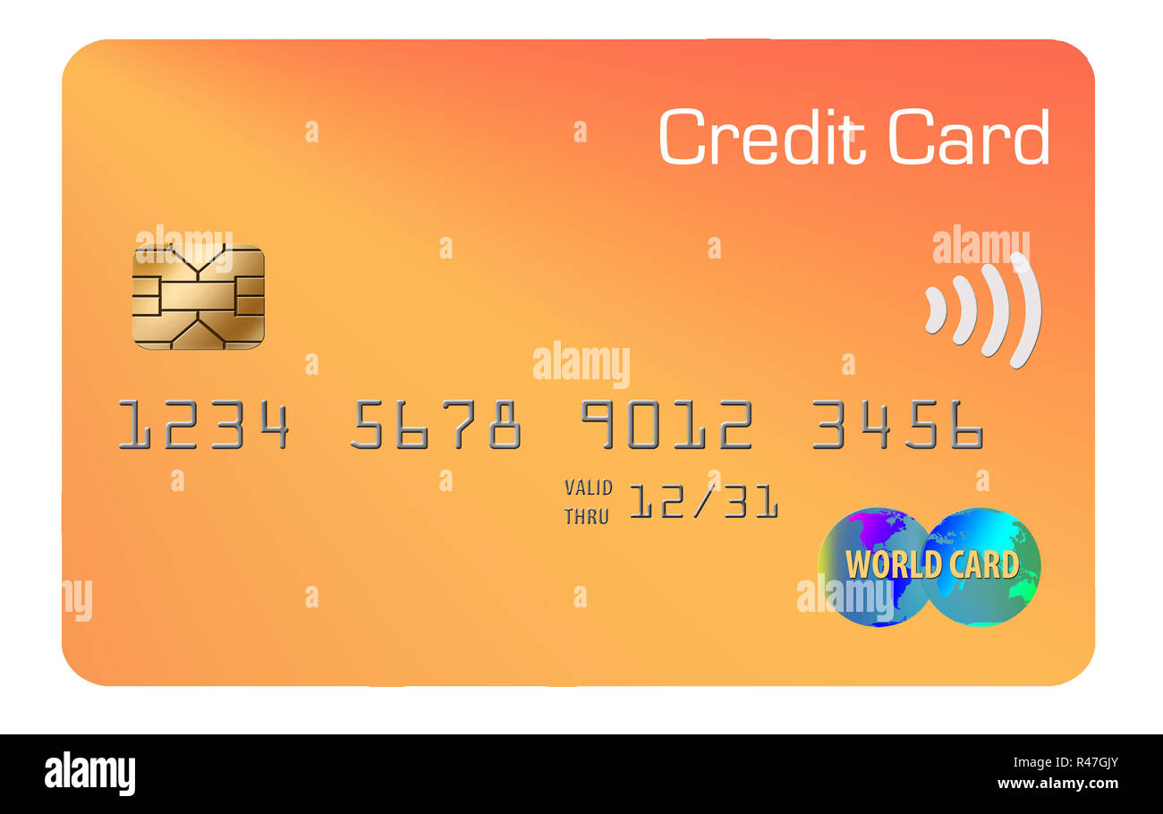 Hier ist eine Scheinkreditkarte oder Debitkarte Stockfoto