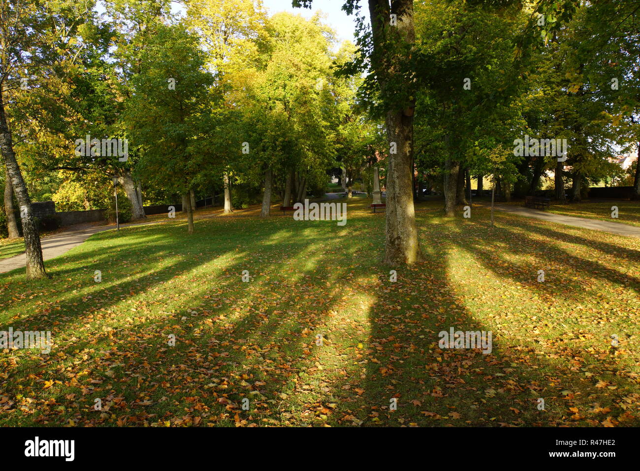 Herbst im Burggarten Stockfoto