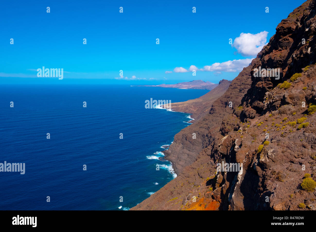Die schöne Landschaft an der Westküste von Gran Canaria Stockfoto