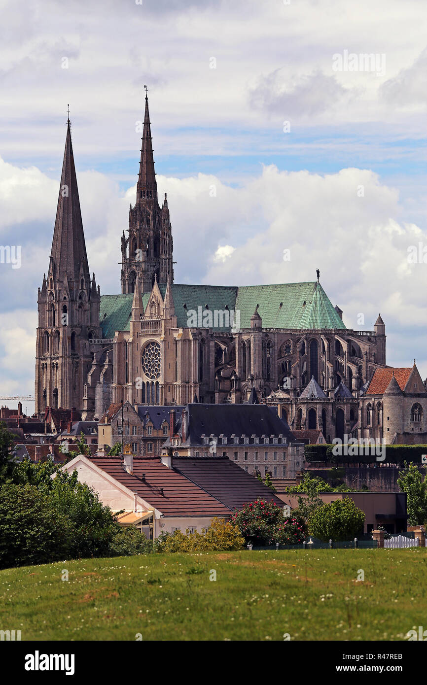 Kathedrale notredame de Chartres Stockfotografie Alamy