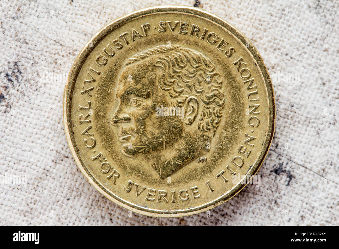 Vorderseite 10 schwedische Kronen Stockfoto