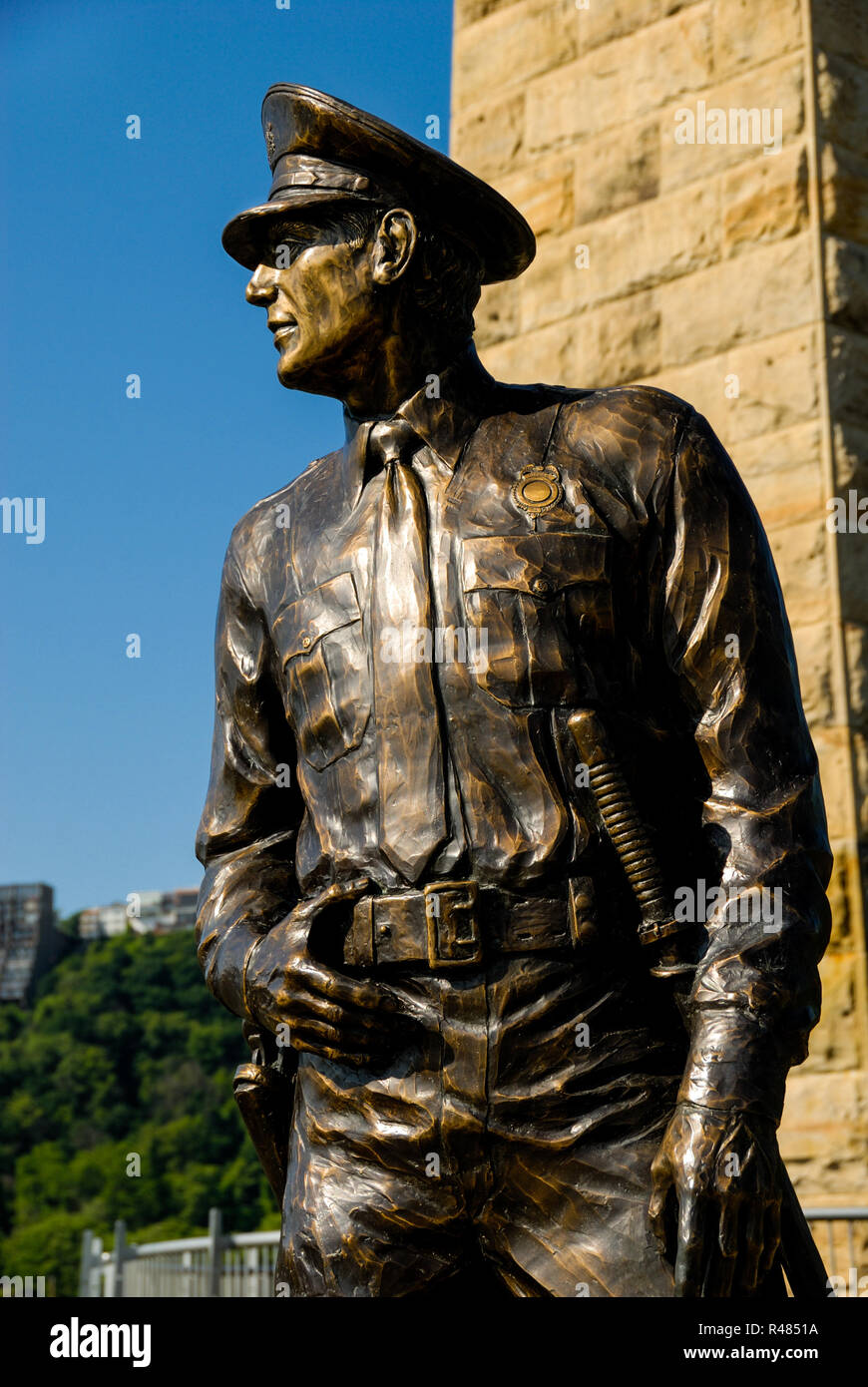 Strafverfolgungsbehörden Memorial der Allegheny Grafschaft auf dem North Shore von Pittsburgh, Pennsylvania, USA Stockfoto