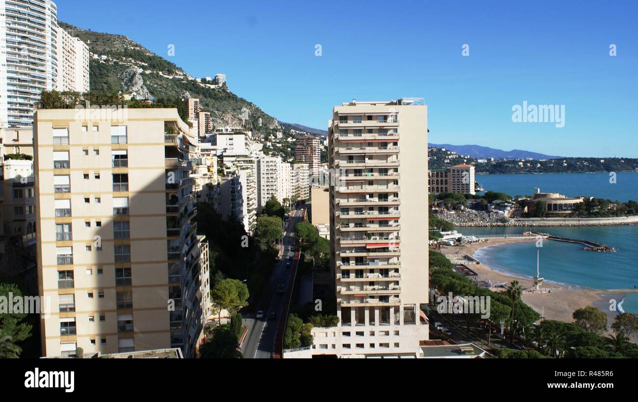 Schöne Häuser in Monaco, Monte Carlo Stockfoto