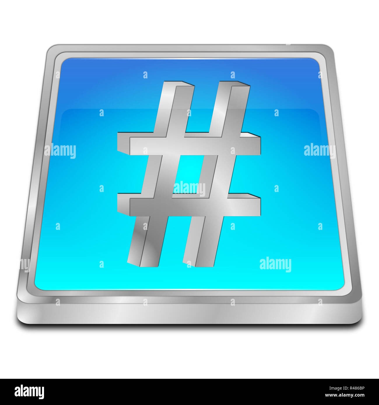 Hashtag" - 3D-Darstellung Stockfoto