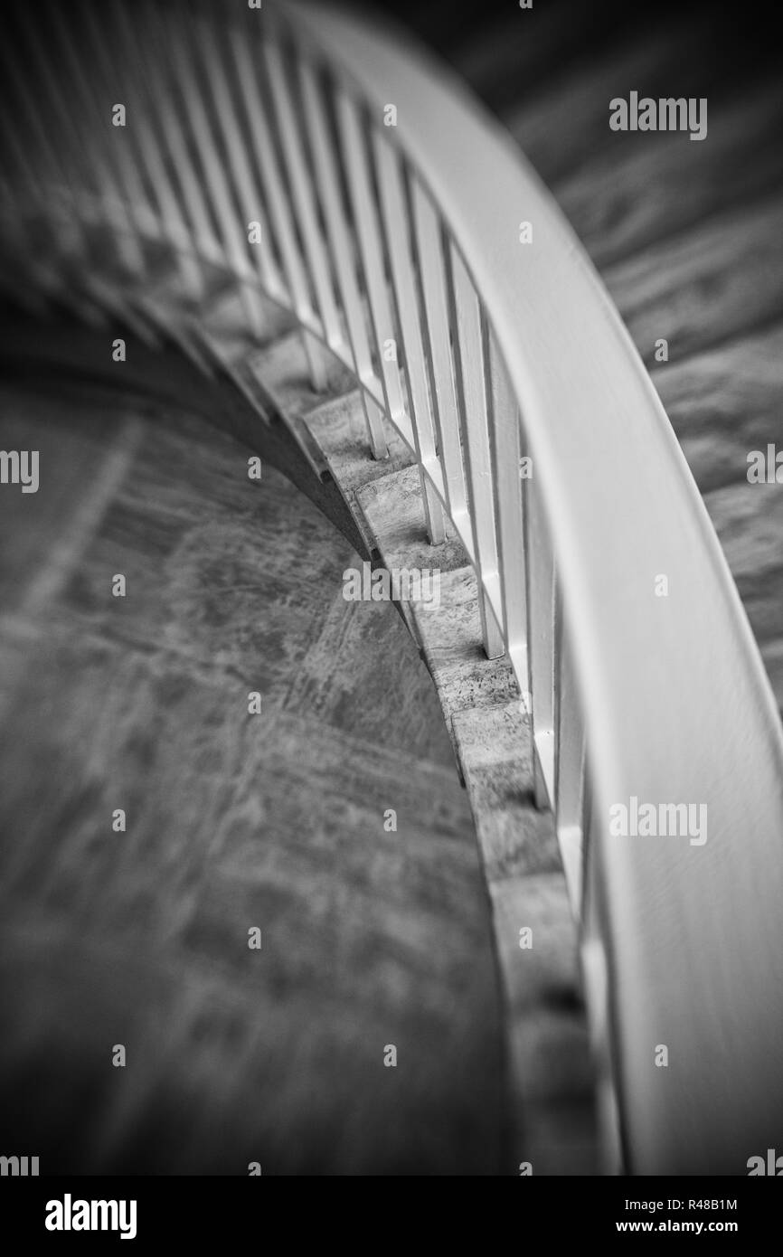 Lensbaby Foto von hängenden Treppe Stockfoto