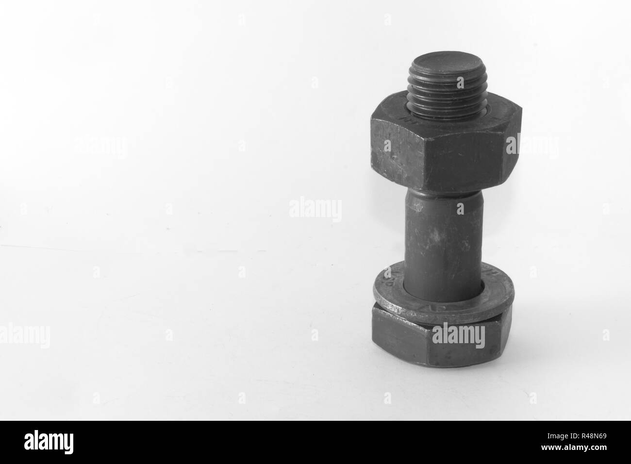 Die schwarze Schraube Stockfoto