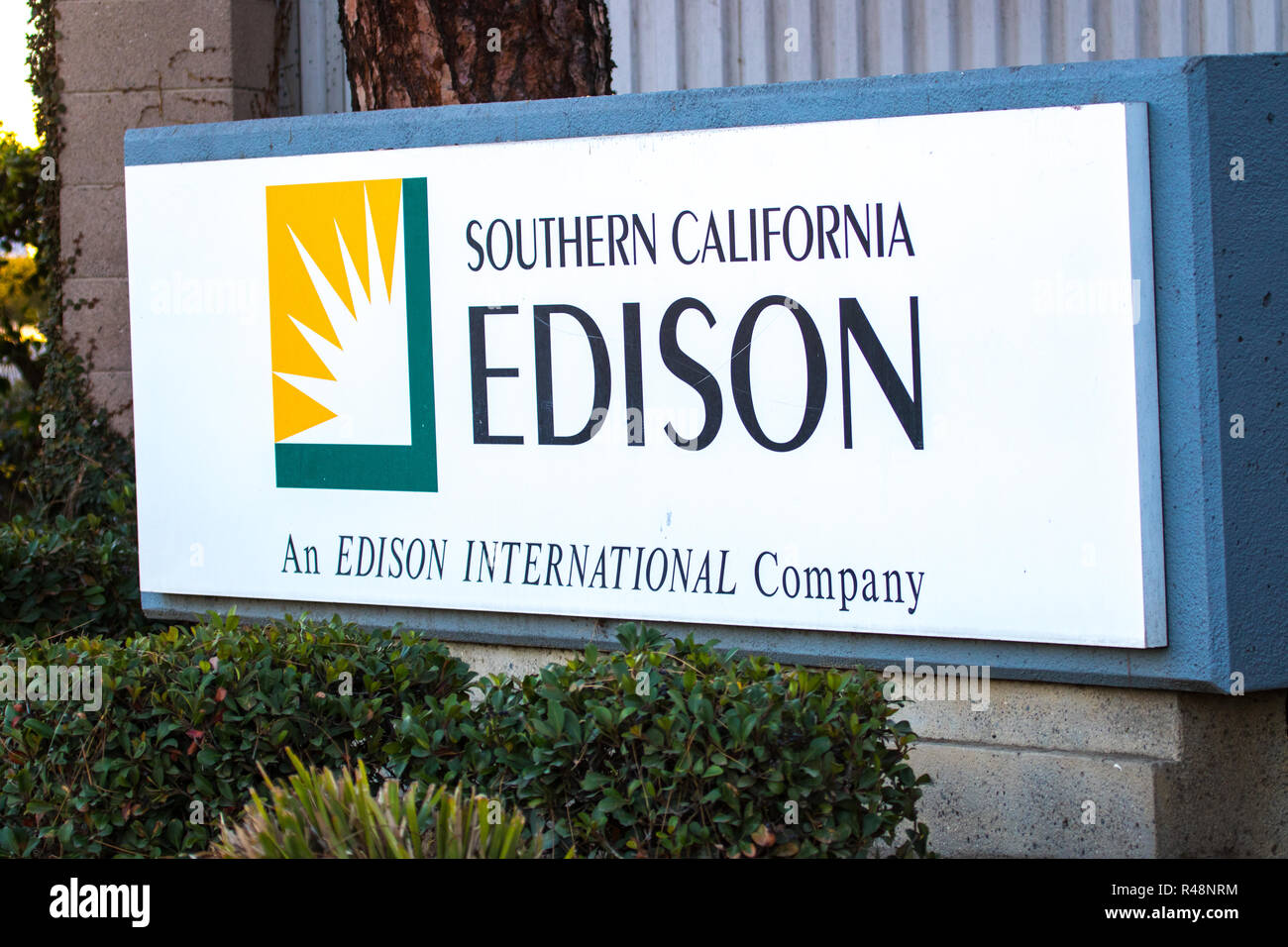 Southern California Edison strom Unternehmen unterzeichnen in Kalifornien USA Stockfoto