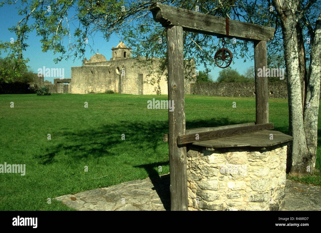 Der Presidio (Fort) La Bahia, Goliad, Texas, USA. Stockfoto