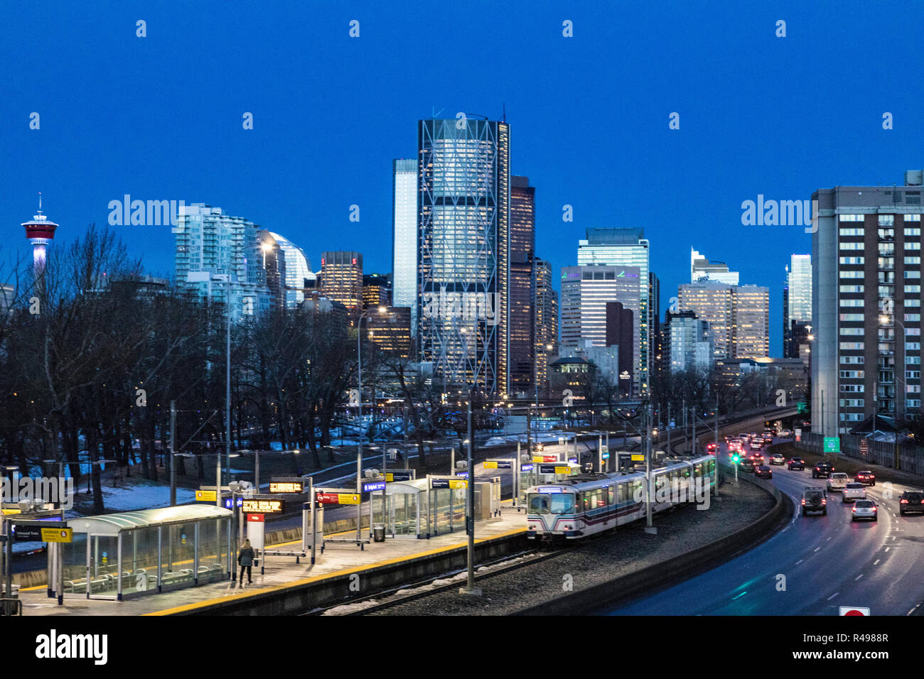 Calgary Morgens tauschen Stockfoto