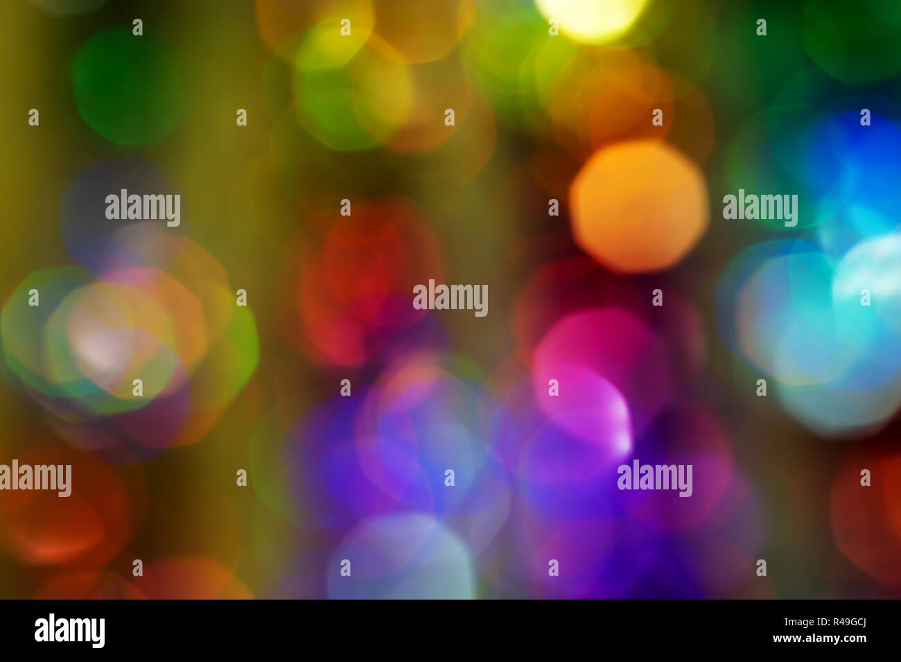 Neues Jahr Hintergrund. lens flare. Verschwommene Abstraktion von hellen Farben. Weiche defokussierten verwischen. Stockfoto