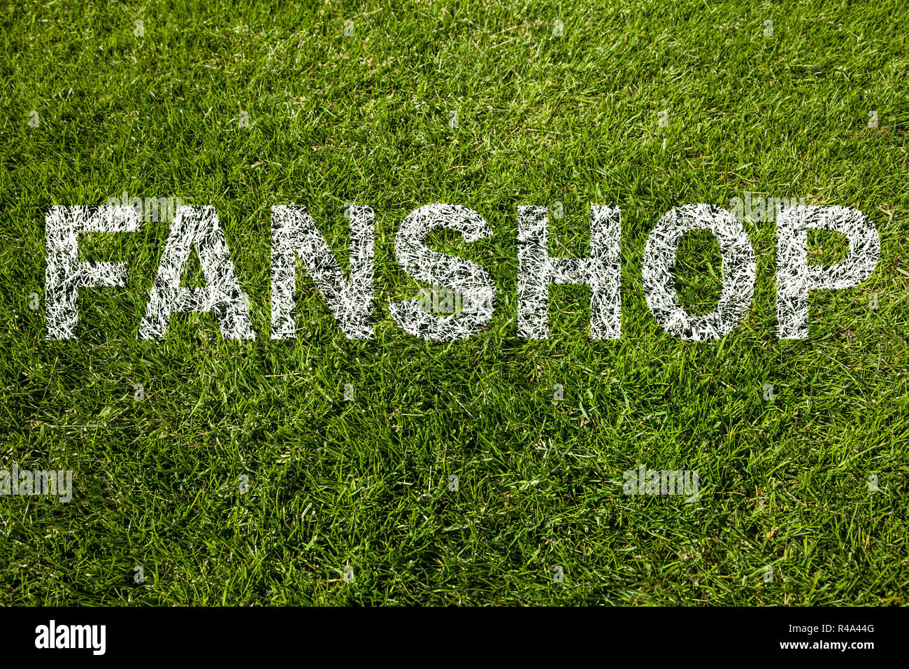 Fanshop auf der Wiese Stockfoto Fanshop auf der Wiese Stockfoto