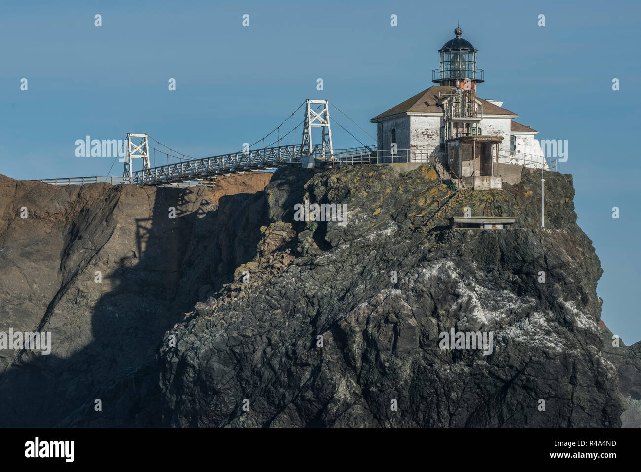 Der Punkt Bonita Leuchtturm 1855 gebaut, ist heute noch aktiv und ist eine Ikone Struktur an der Westküste im Golden Gate Erholungsgebiet. Stockfoto