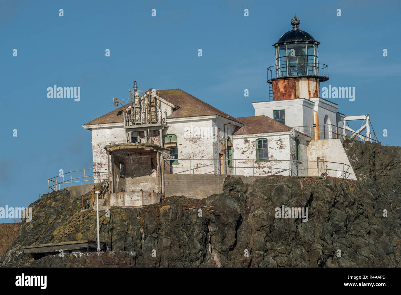 Der Punkt Bonita Leuchtturm 1855 gebaut, ist heute noch aktiv und ist eine Ikone Struktur an der Westküste im Golden Gate Erholungsgebiet. Stockfoto