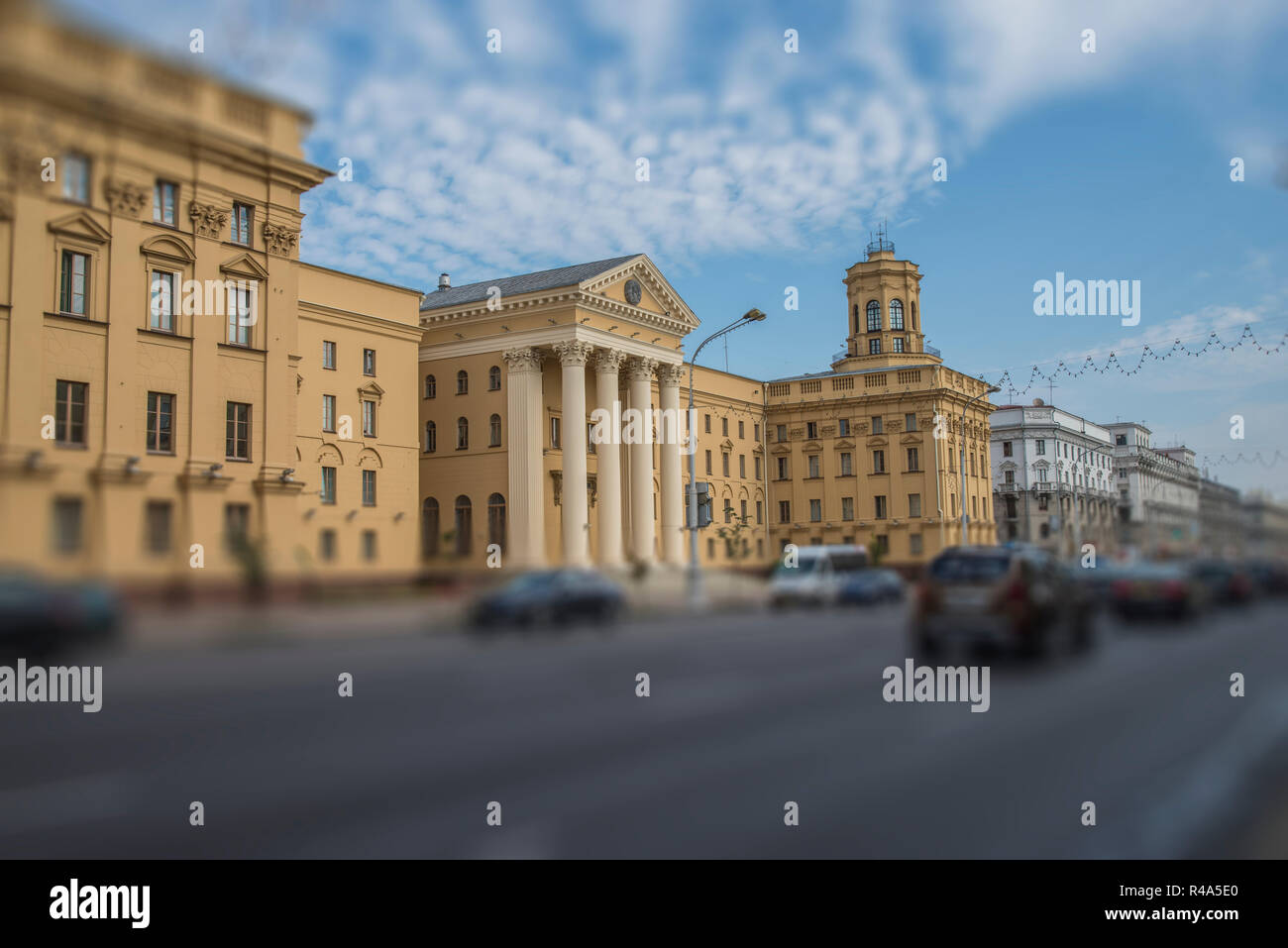 KGB-Gebäude im Zentrum der Stadt Minsk. Belarus. Stockfoto