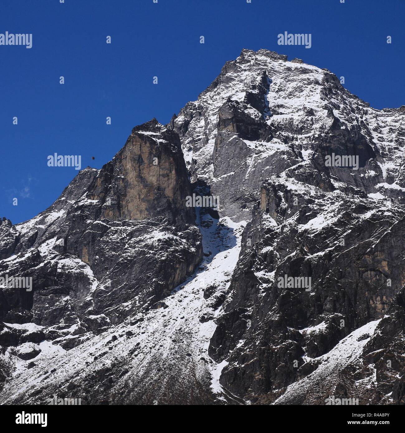 Heiliger Berg Khumbi Yul Lha, Nepal. Stockfoto