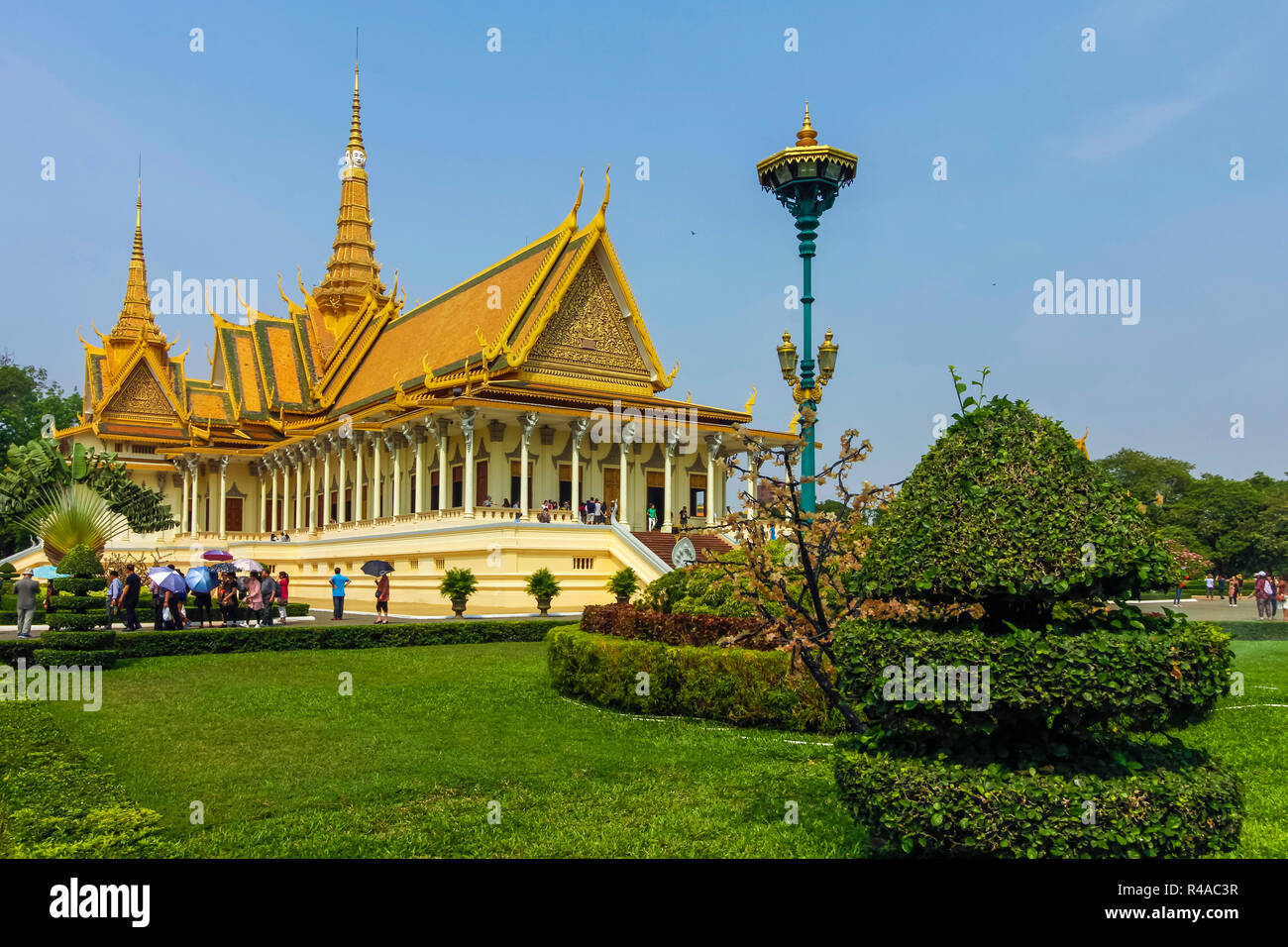 Preah Tineang Tevea Vinichhay - Royal Palace Thronsaal & Ort der Krönung; Royal Palace, Stadtzentrum, Phnom Penh, Kambodscha Stockfoto