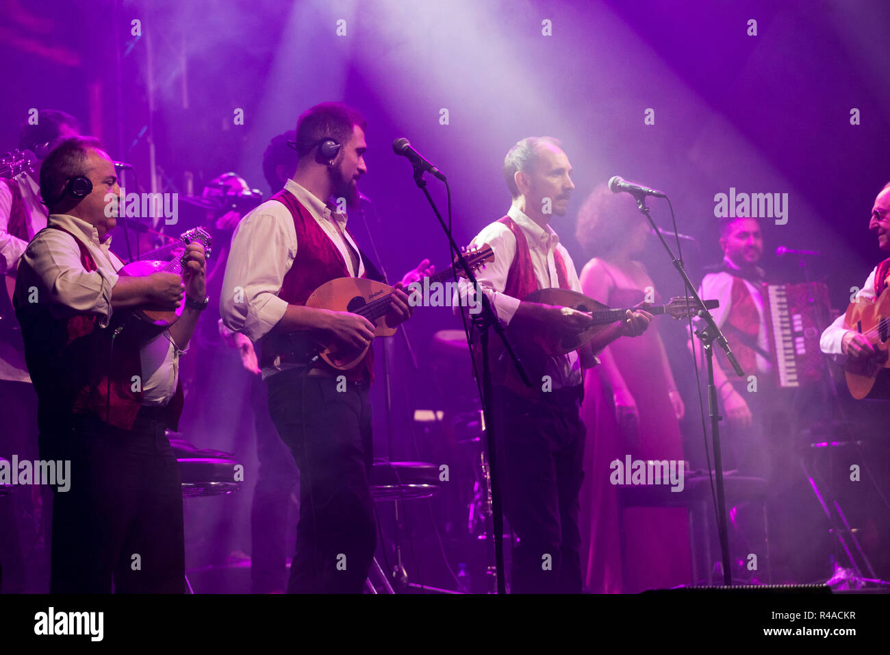 Renzo Arbore und Orchester Italiana im Estival Jazz 2018, Lugano, Schweiz Stockfoto