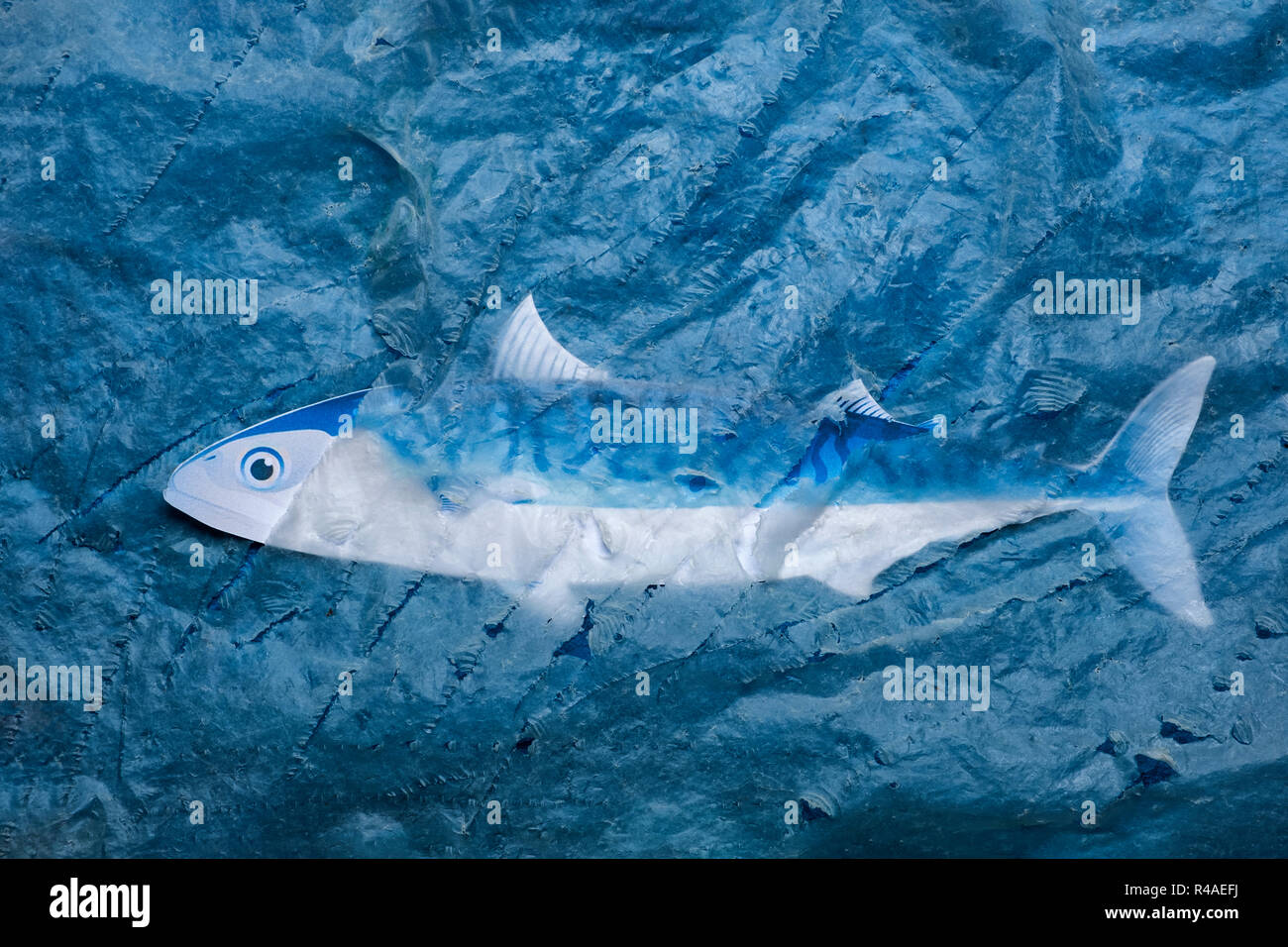 Oceanic Kunststoff Konzept. Stockfoto