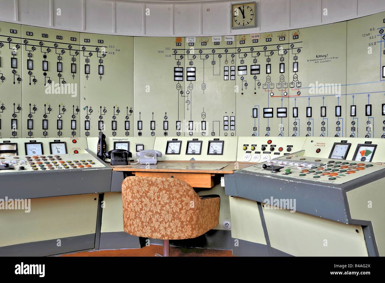 Control Center im ehemaligen Tagebau Ferropolis Stockfoto