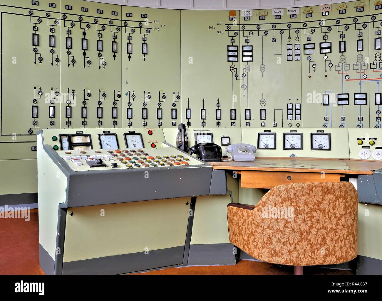 Control Center im ehemaligen Tagebau Ferropolis Stockfoto