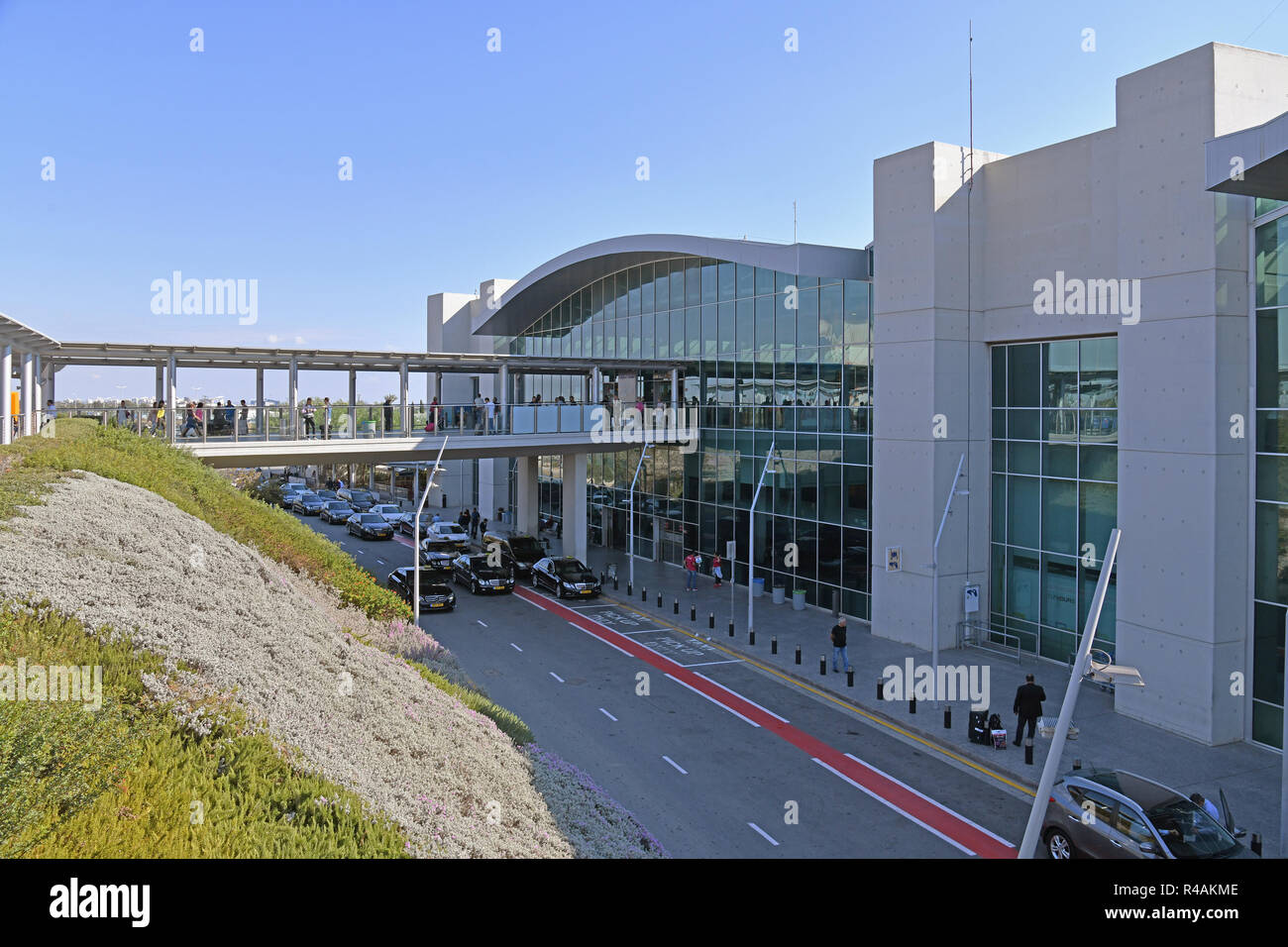 Larnaca, Zypern - November 6. 2018. Aussehen der internationale Flughafen Stockfoto