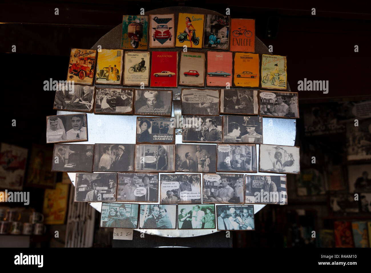 Souvenir Karten aus griechische Kino Stockfoto