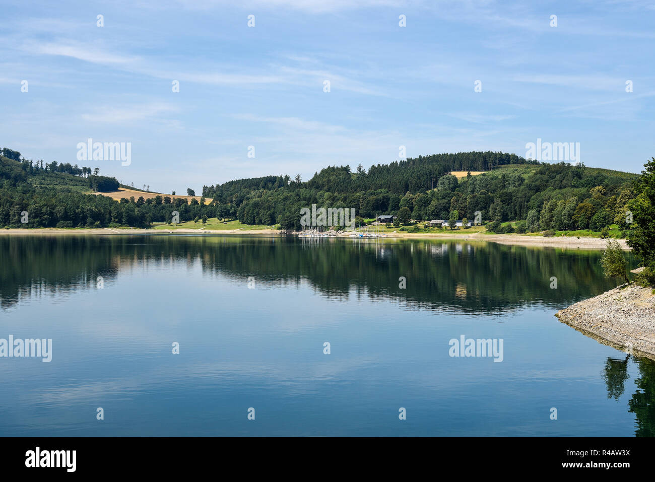 Hennesee Reservoir, Berghausen, Meschede, Sauerland, Nordrhein-Westfalen, Deutschland Stockfoto