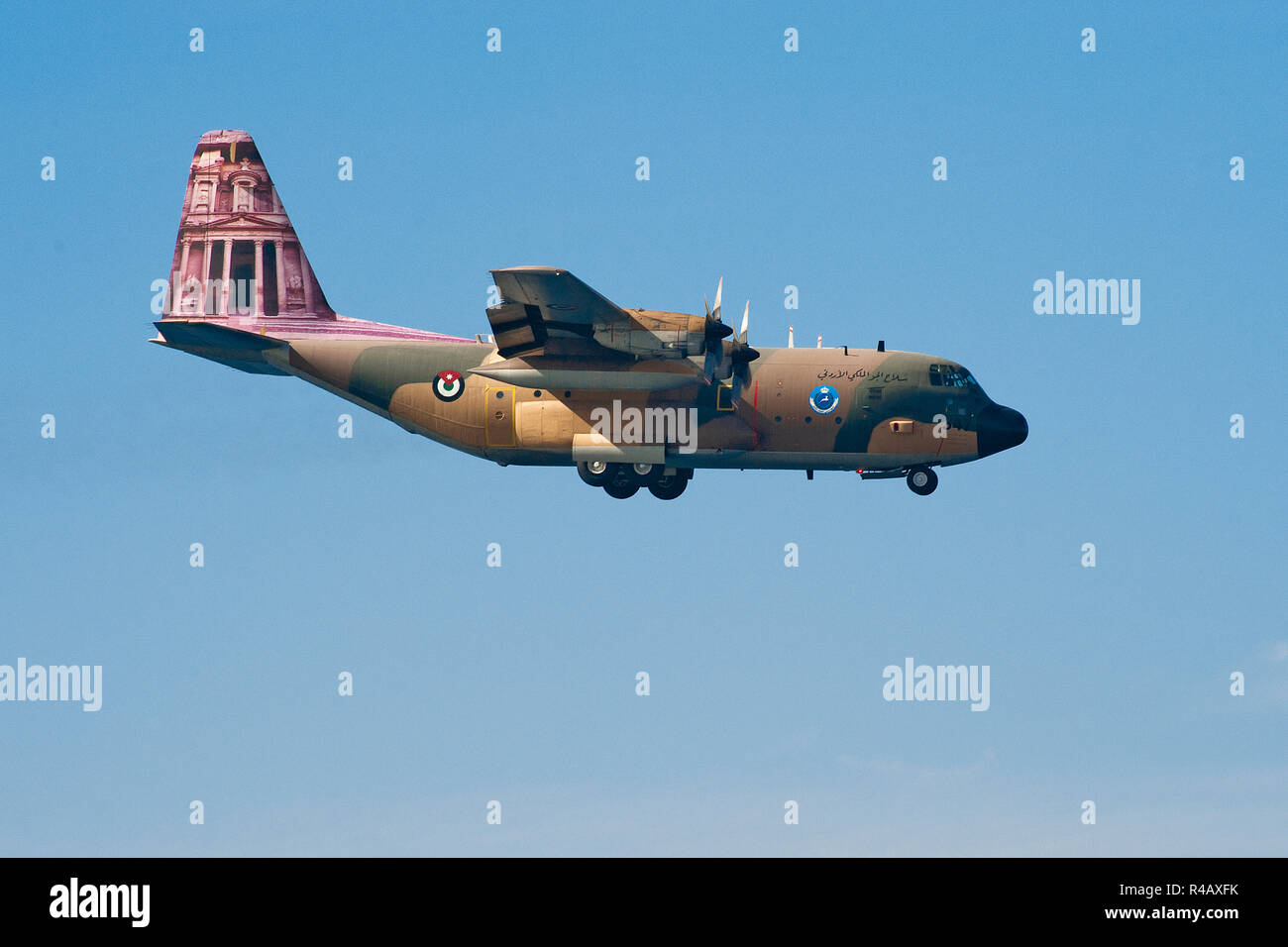 C-130 Hercules, Militär, Flugzeug, Royal Jordanian Marine, Airshow, Transport Flugzeug, Aqaba, Jordanien, Asien Stockfoto