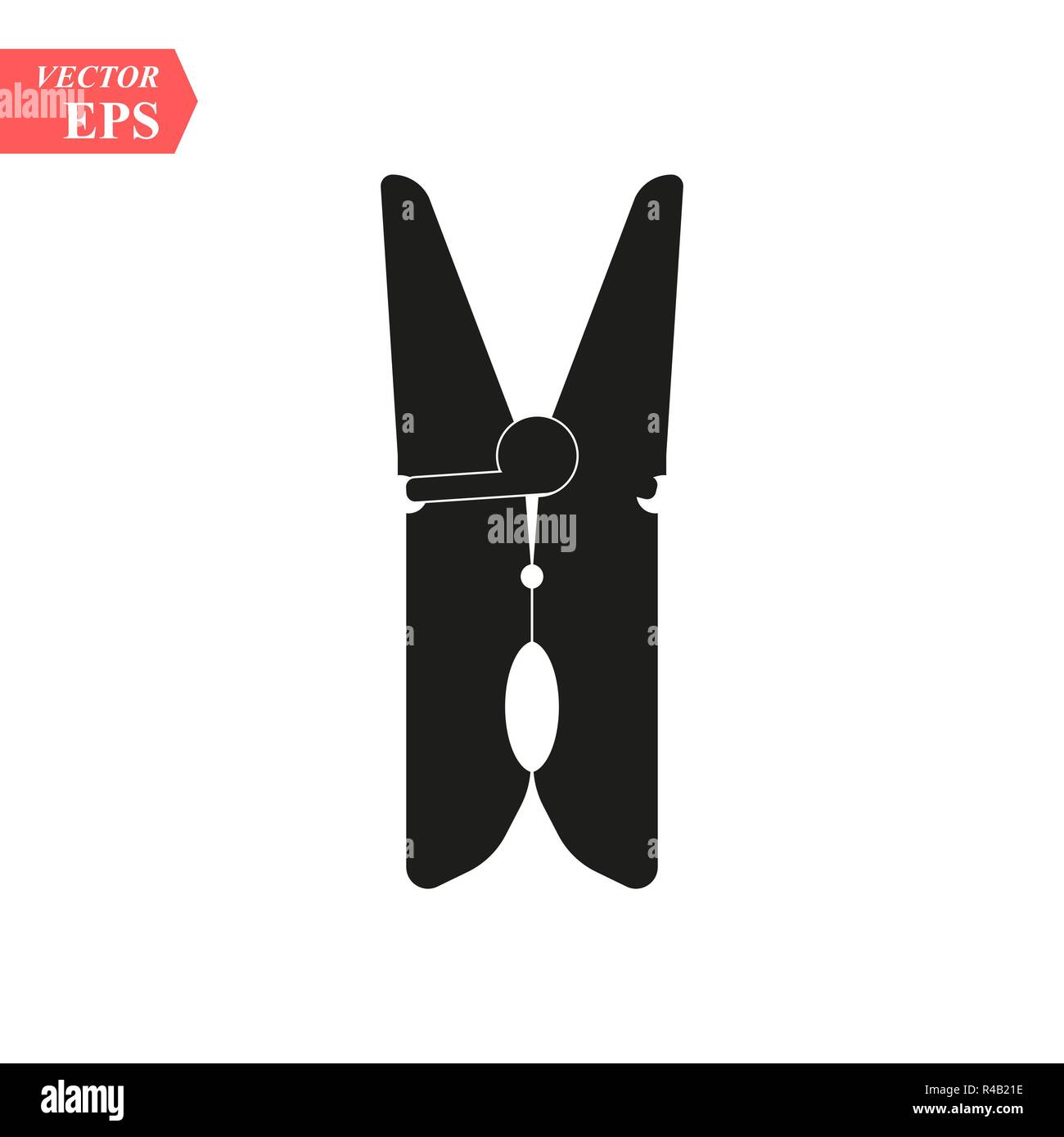 Wäscheklammer transparent Symbol. Wäscheklammer symbol Design aus Reinigung Sammlung. Einfaches element Vector Illustration auf transparenten Hintergrund. Eps 10. Stock Vektor