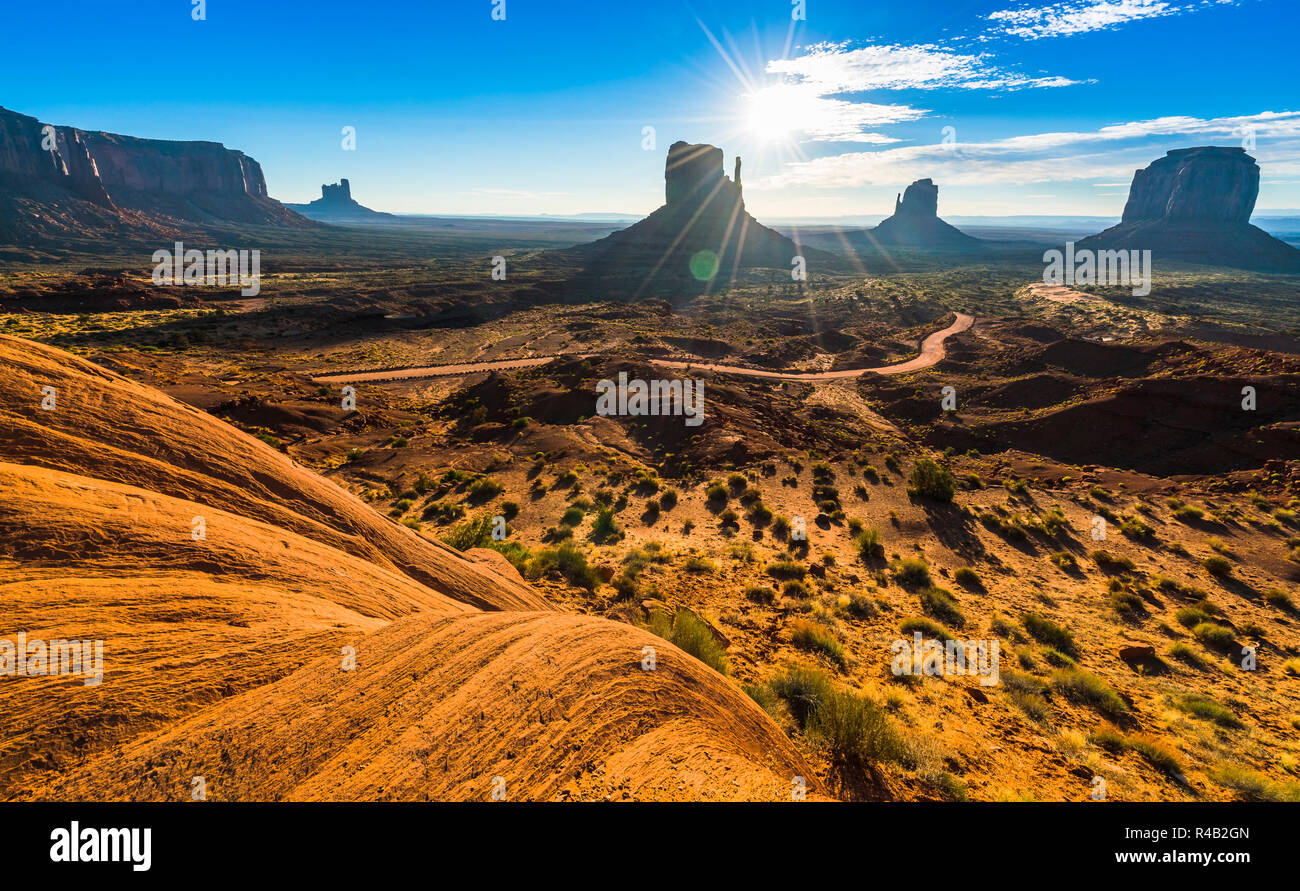 Arizona, USA. 2016.07.10: Monument Täler am Tag. Stockfoto