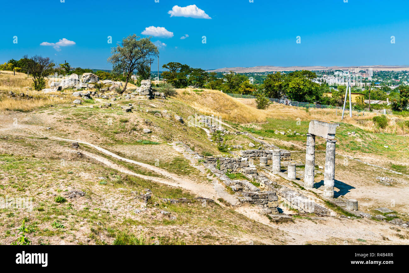 Ruinen von Panticapaeum, eine antike griechische Stadt in Kertsch, Krim Stockfoto