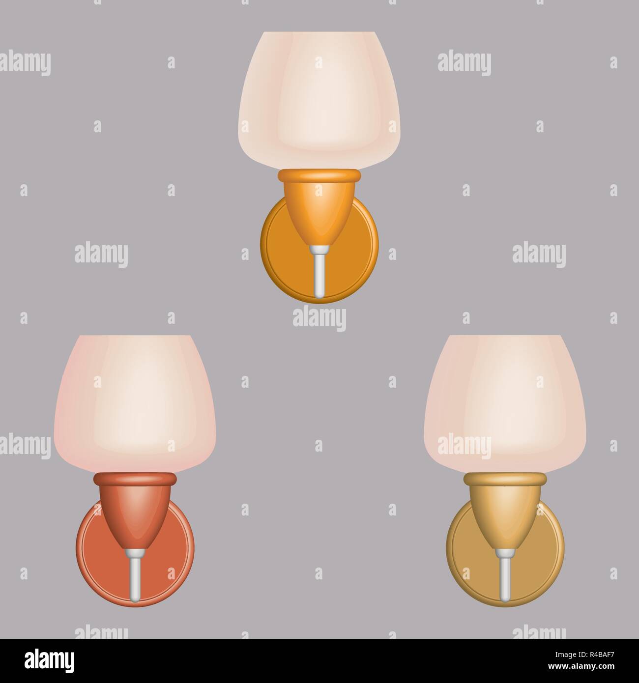 Hölzerne wand Lampe. Vector Illustration Stock Vektor